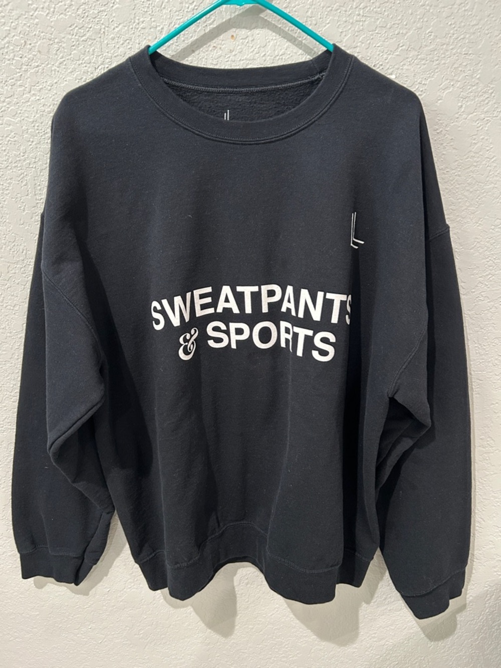 Crewneck Sweatshirt - Black "SWEATPANTS & SPORTS"